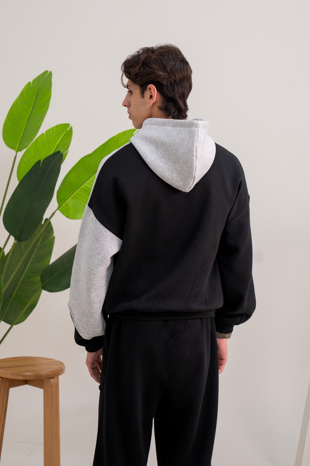 Slate Paneled Hoodie