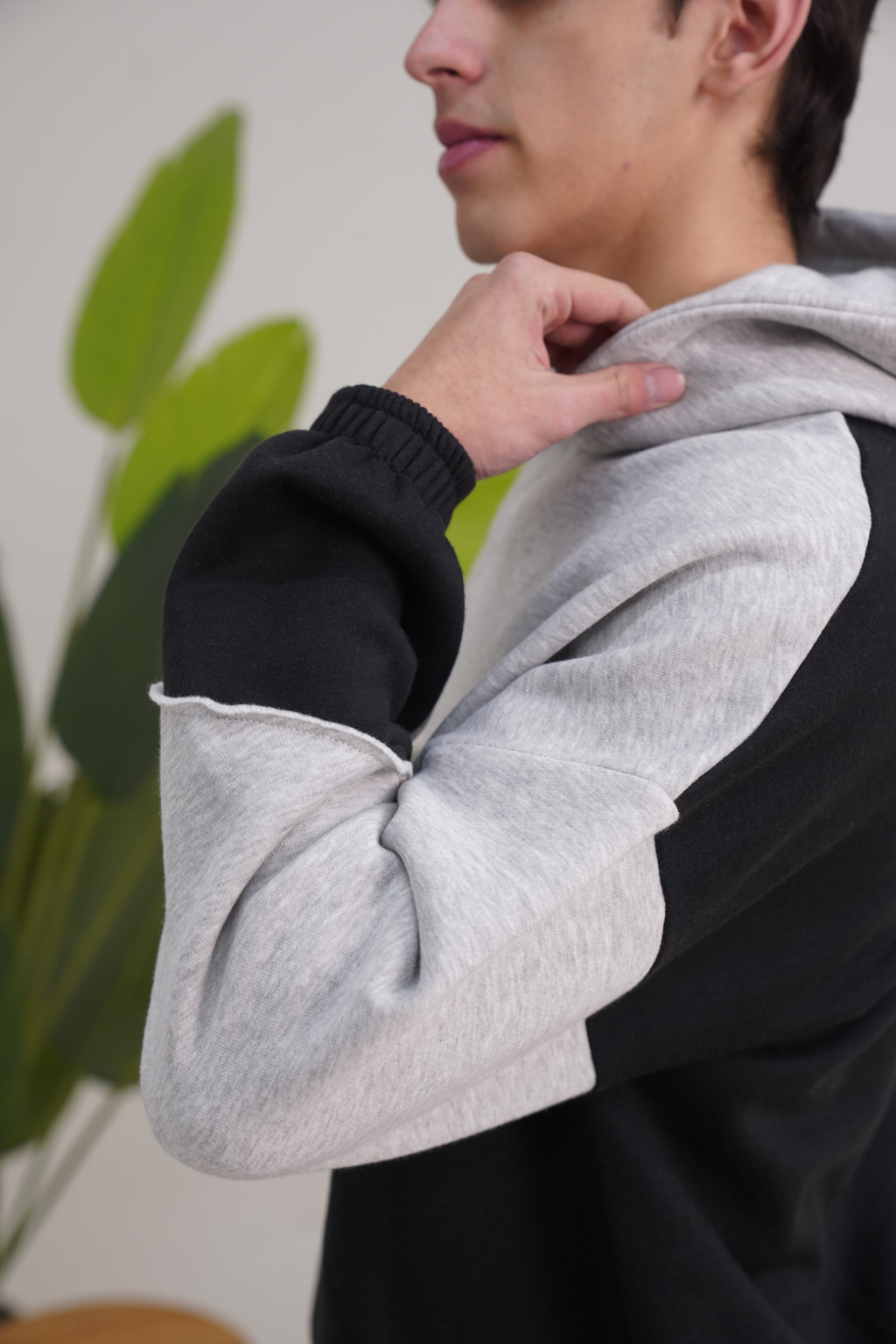 Slate Paneled Hoodie