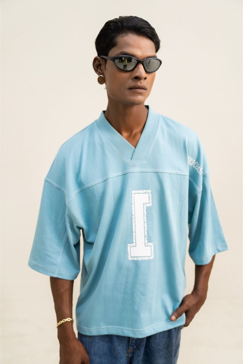 Sky Blue V - shirt - Gold Coast