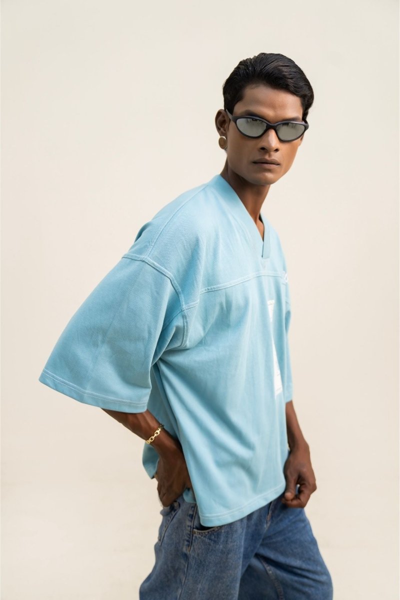 Sky Blue V - shirt - Gold Coast