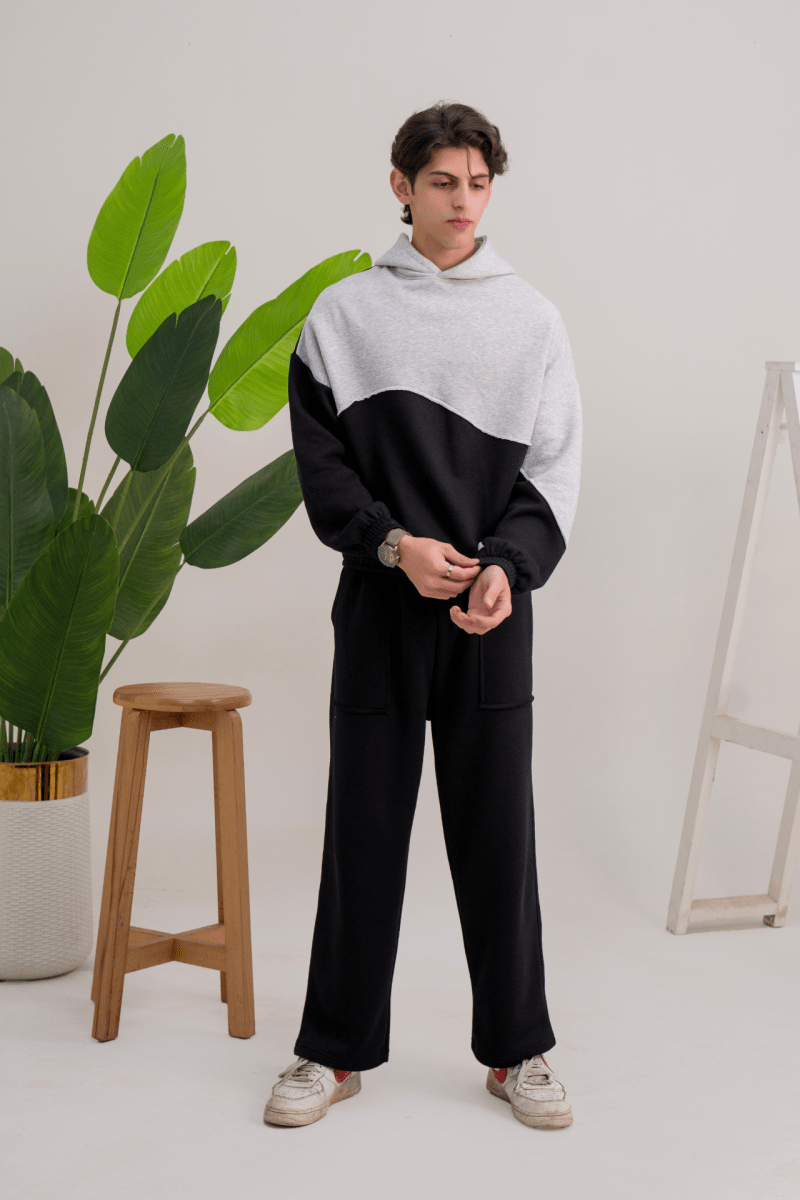 Slate Paneled Hoodie - Gold Coast