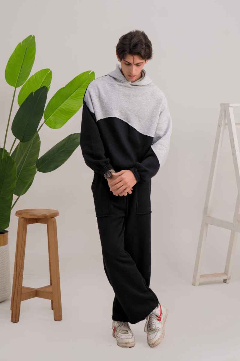 Slate Paneled Hoodie - Gold Coast